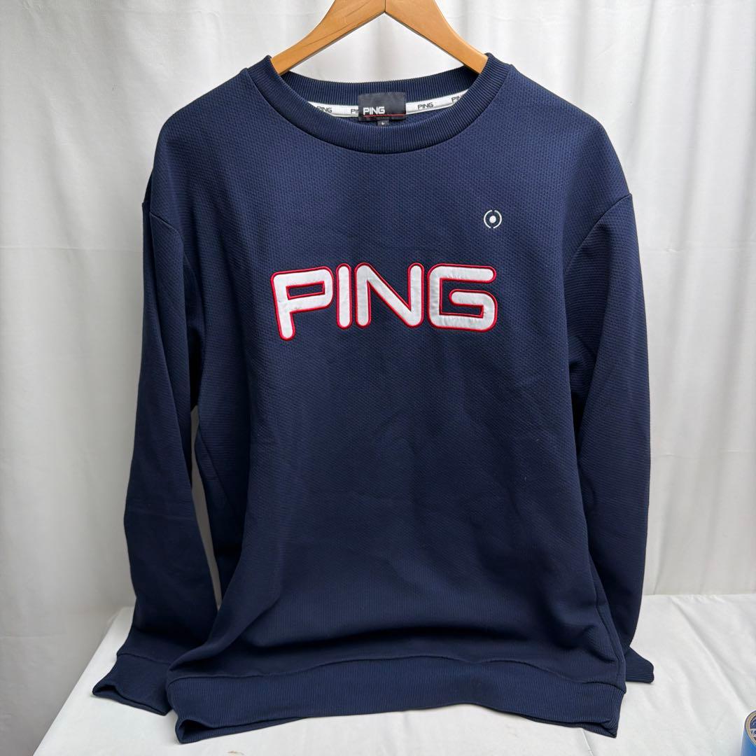 未使用 PING ネイビー 長袖セーター メンズLサイズ ゴルフウェア ネイビー