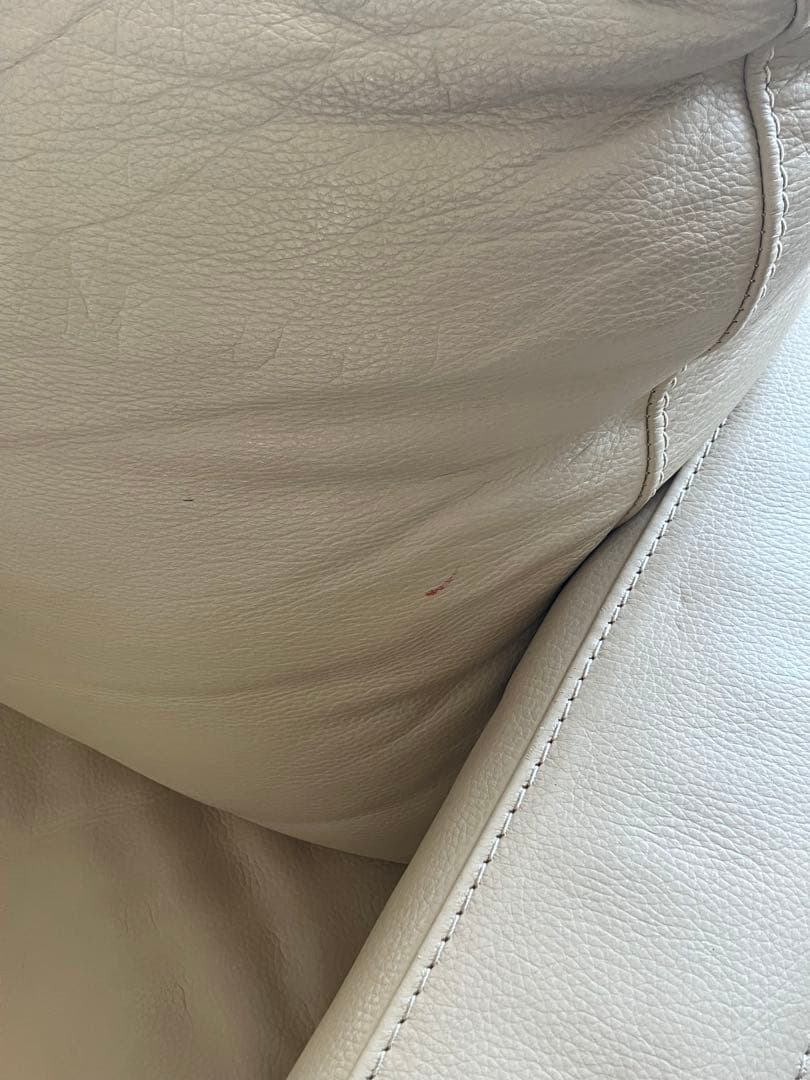 【2月下旬まで】ホワイトレザー 1人掛けソファ