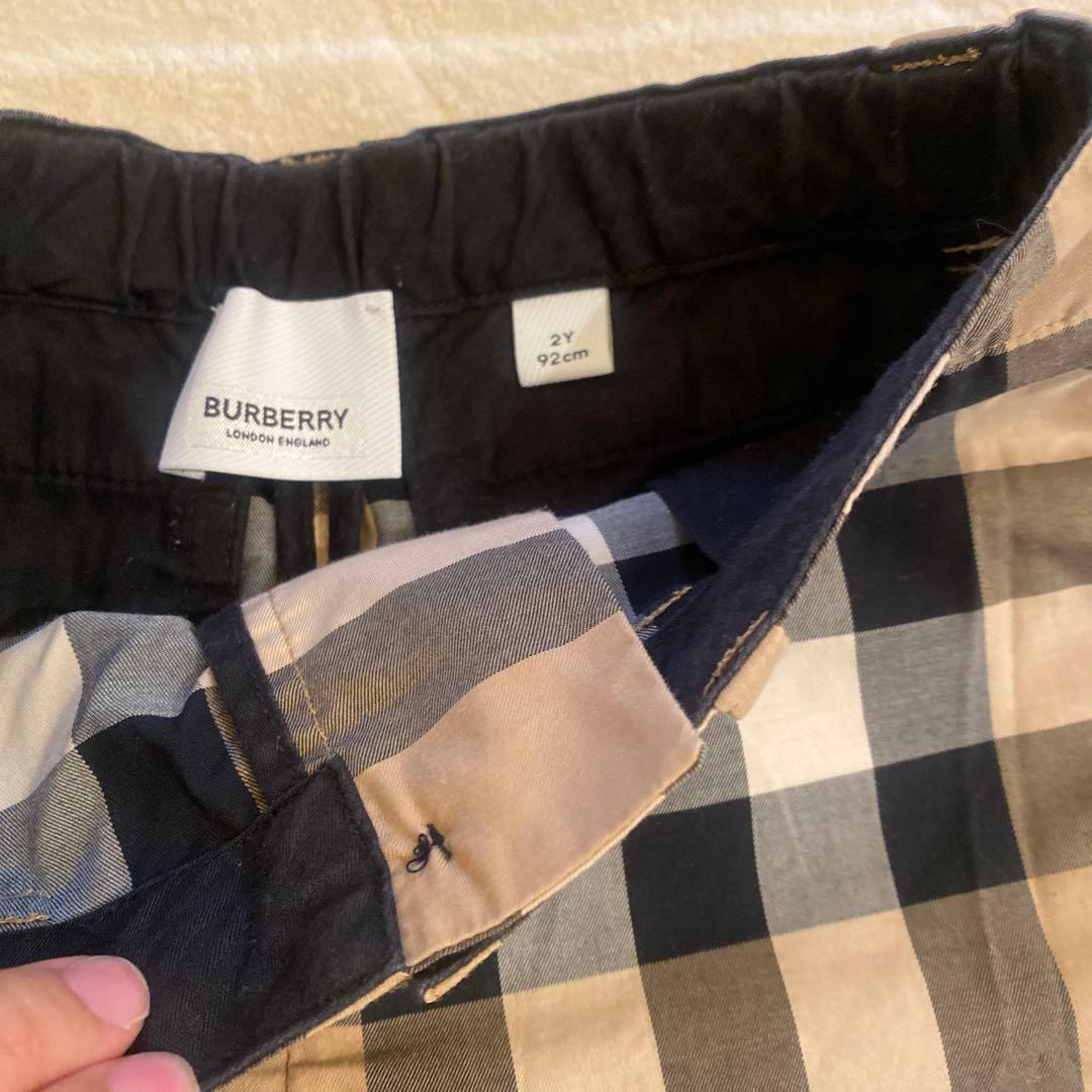 バーバリー 2y 92cm ポロシャツ ノバチェックパンツ セット
