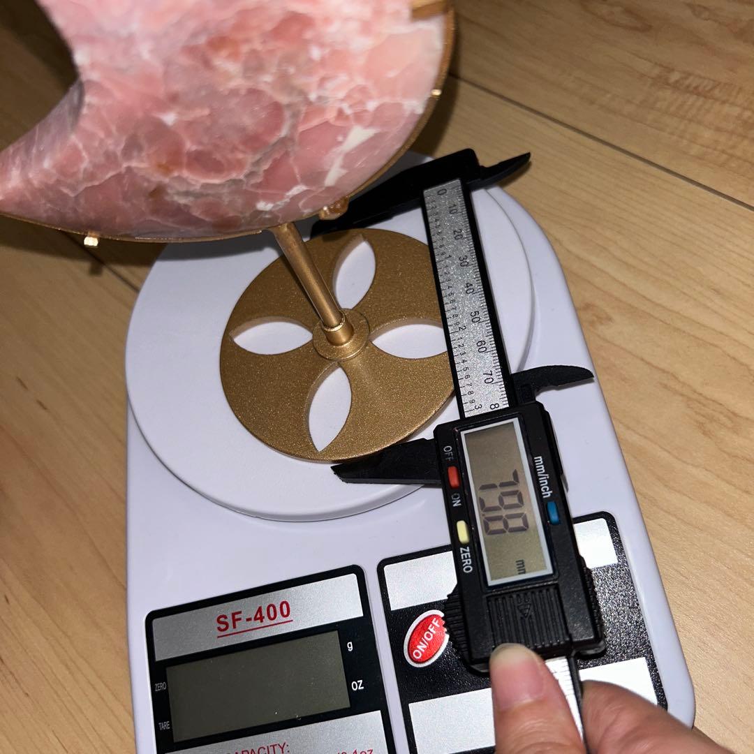 ピンクオパール bigサイズ 月 天然石 専用台座付き