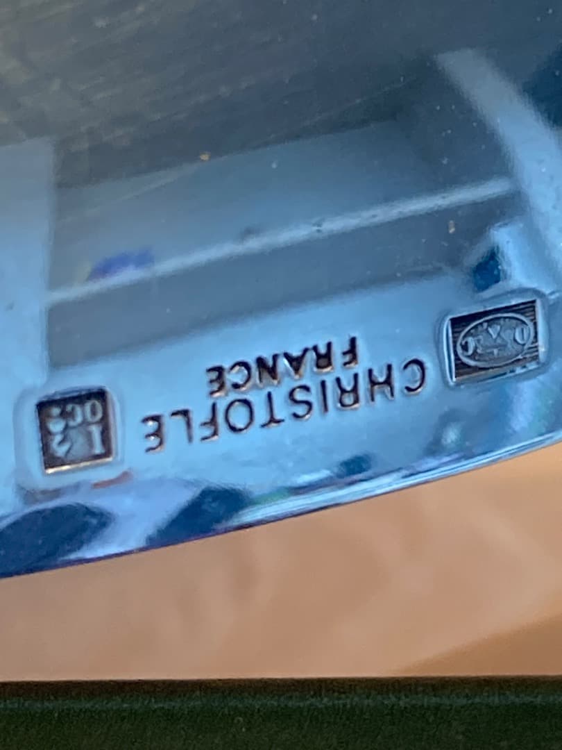 Christofle リーフ型皿 シルバー