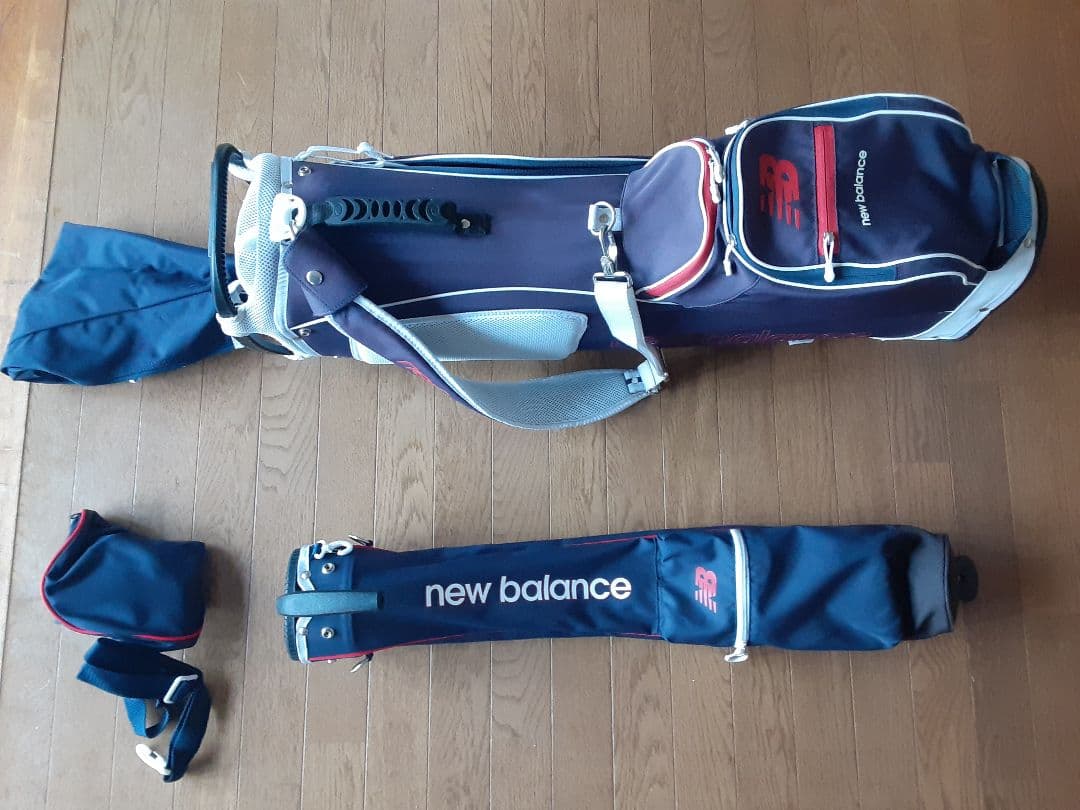 ニューバランス☆キャディバッグ スタンド式 ネイビー☆サブバッグ☆セット