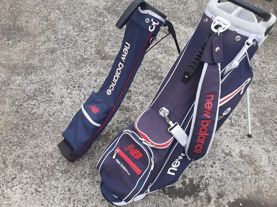 ニューバランス☆キャディバッグ スタンド式 ネイビー☆サブバッグ☆セット