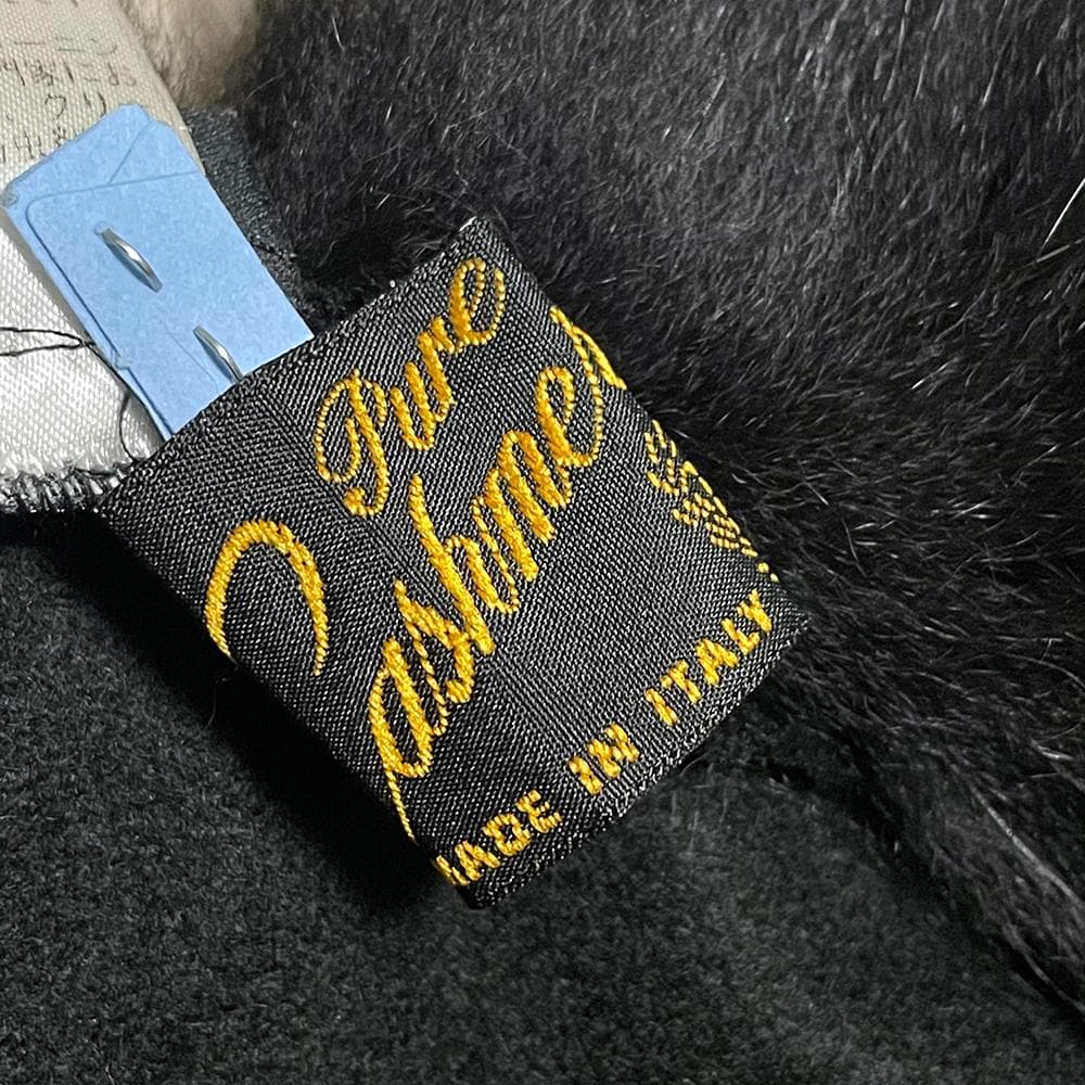 SAGA FURS 豪華フォックスファートリム 伊製カシミヤ100％生地 マント