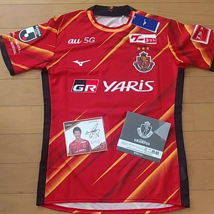 名古屋グランパス#8柿谷曜一朗ユニフォーム・直筆サイン入りオフィシャルミニ色紙