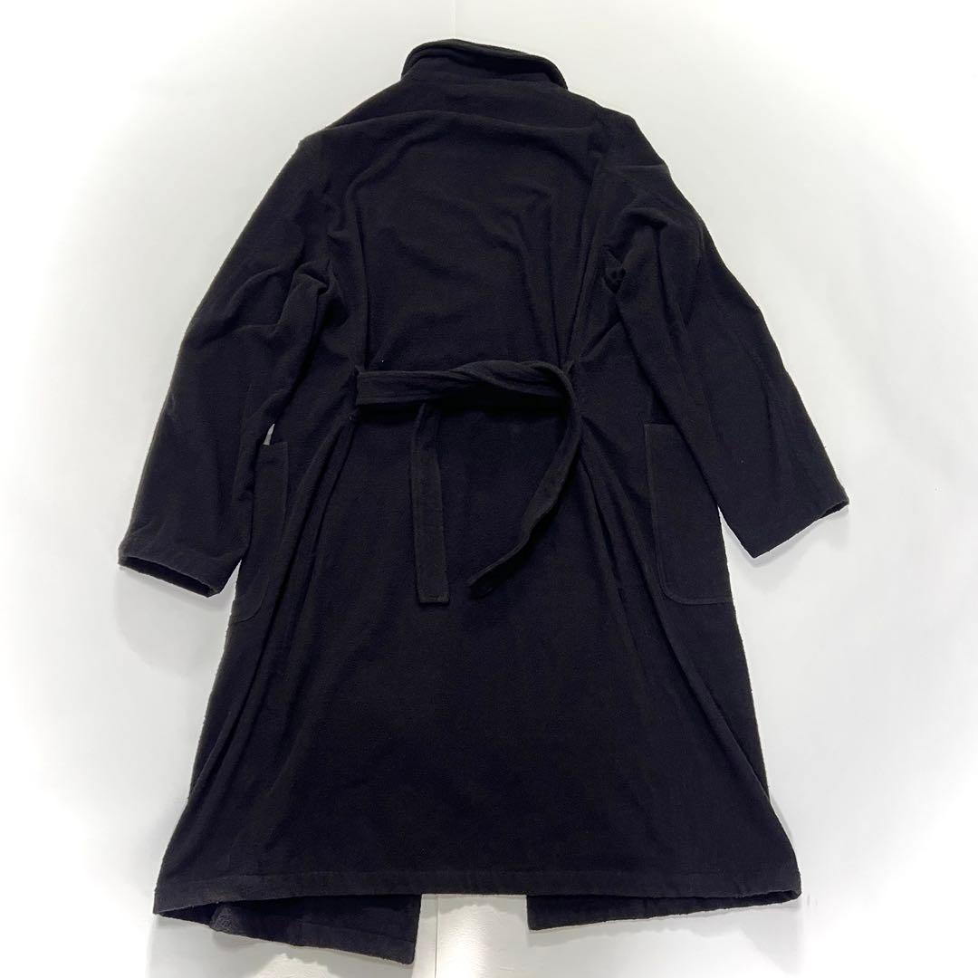 COMOLI コモリ 23ss シルクパイルローブコート ベルト ブラック L