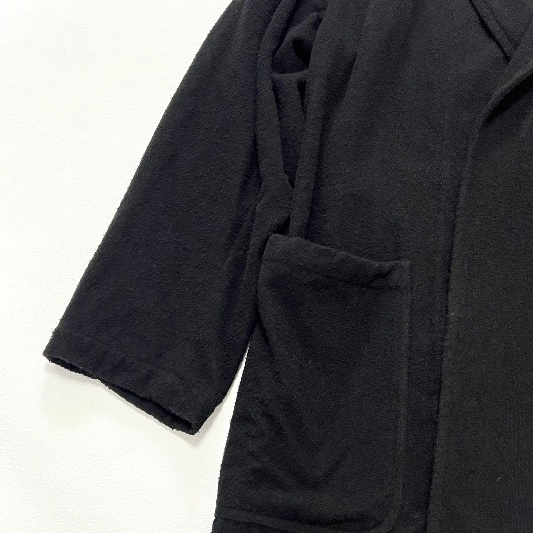 COMOLI コモリ 23ss シルクパイルローブコート ベルト ブラック L