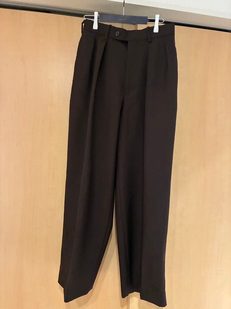 DOUBLE PLEATED TROUSER 【A23A-01PT01C】