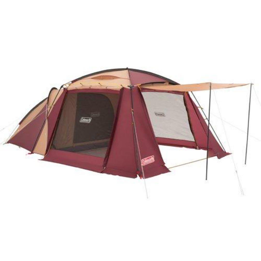 コールマン 2ルームテント ラウンドスクリーン2ルームハウス バーガンディ 綺麗