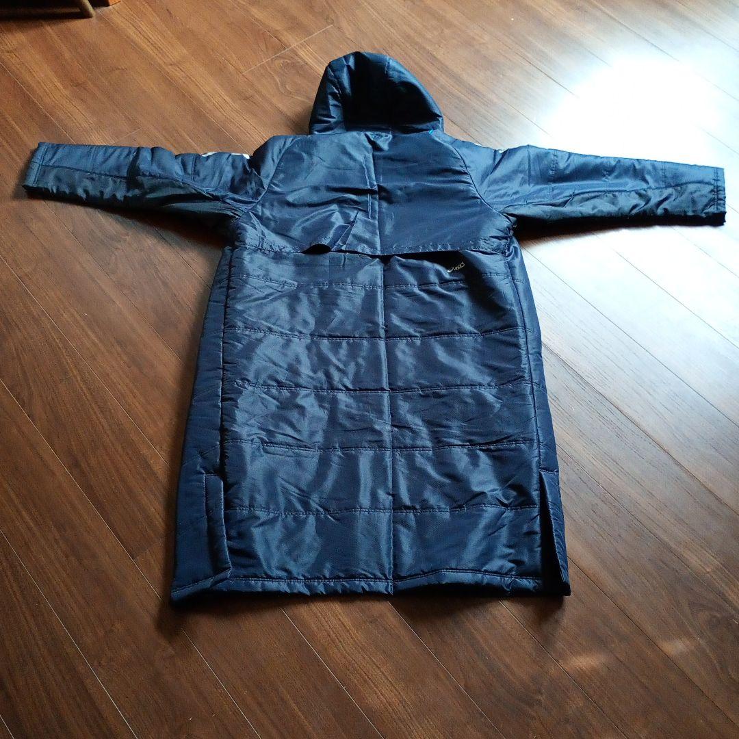 アシックス　Mサイズ 　ネイビー 　ベンチコート　身長　167〜173