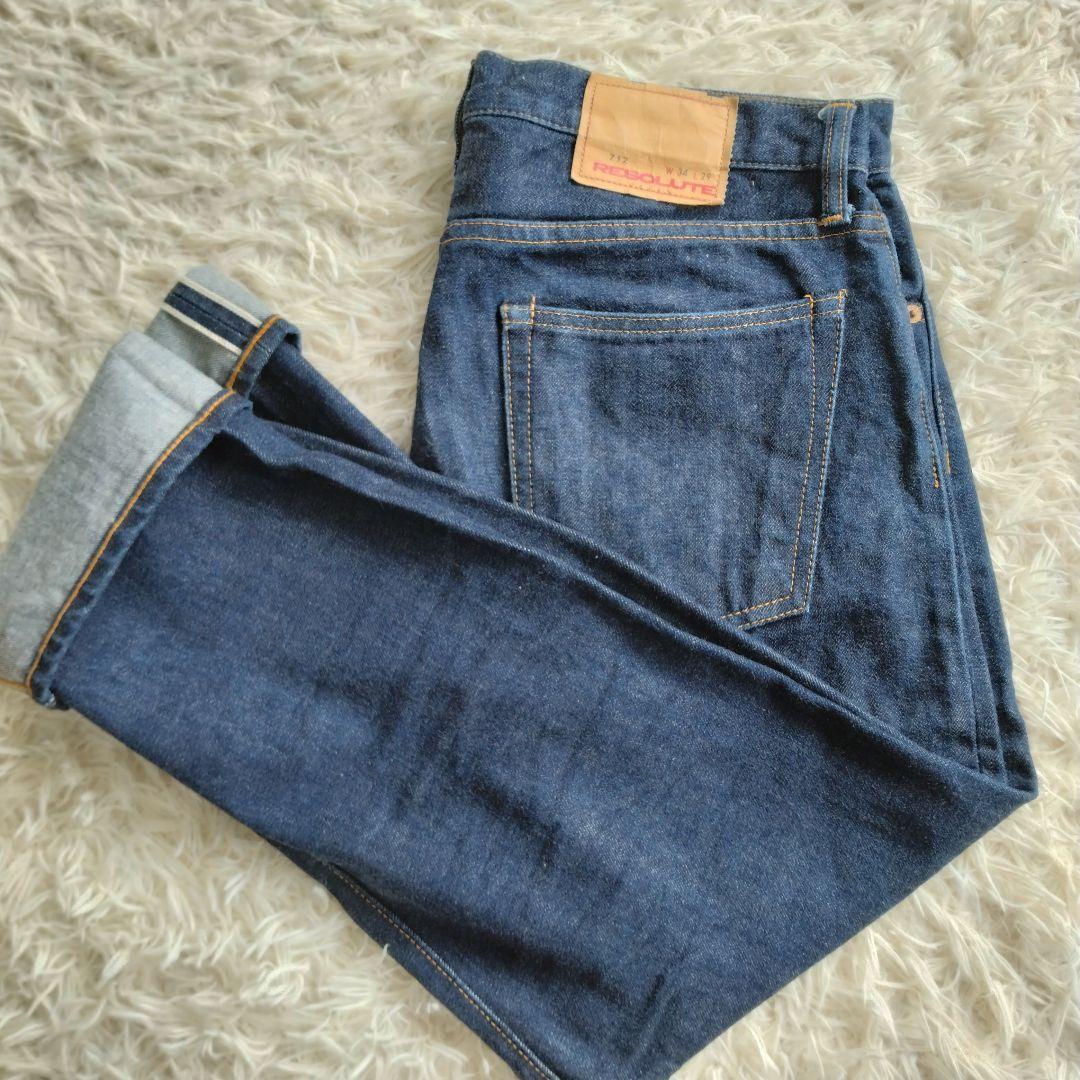 美品✨RESOLUTE　リゾルト　712　W34　デニム　大きいサイズ　濃紺