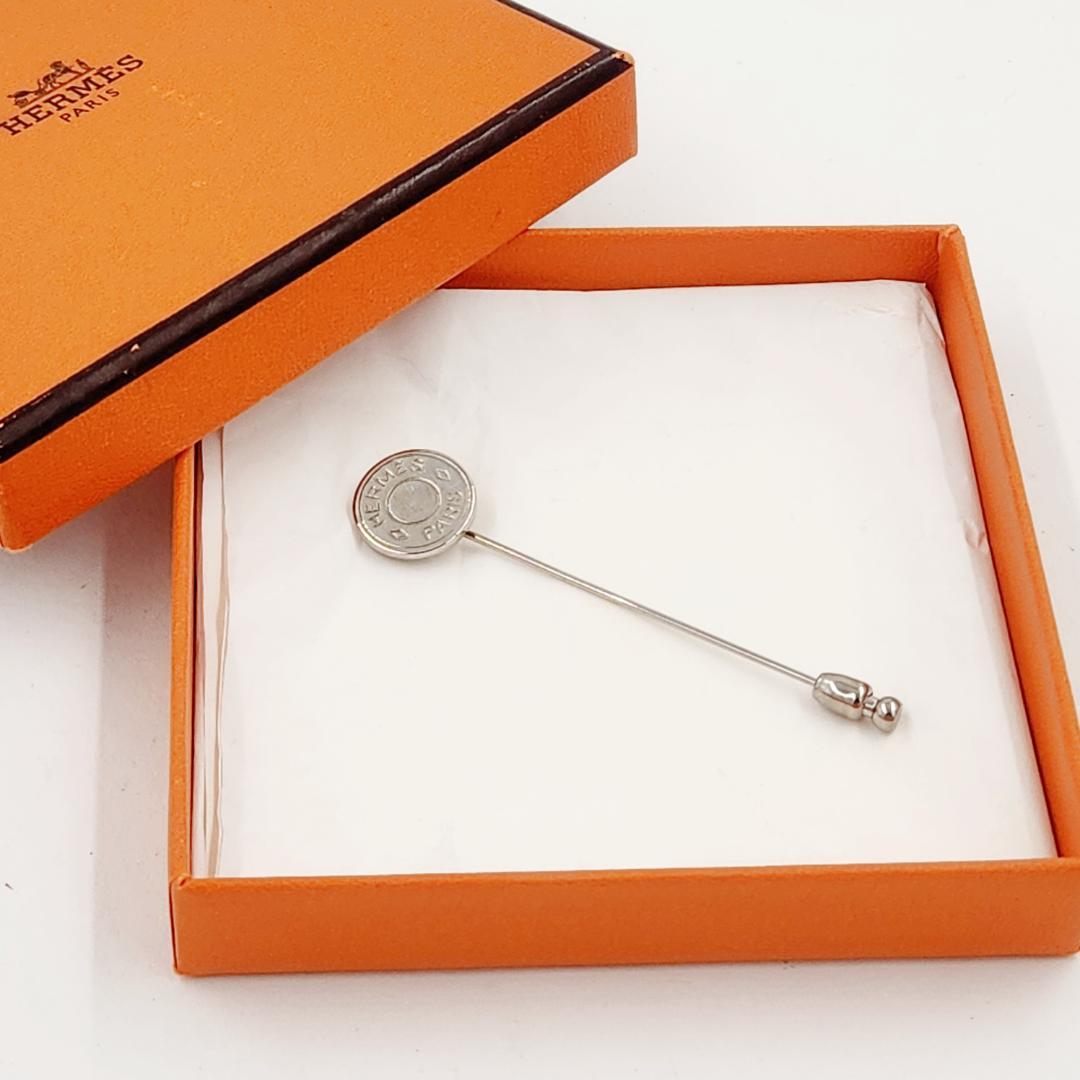 jun1♪エルメス HERMES セリエ ラペルピン ピンブローチ 箱付き