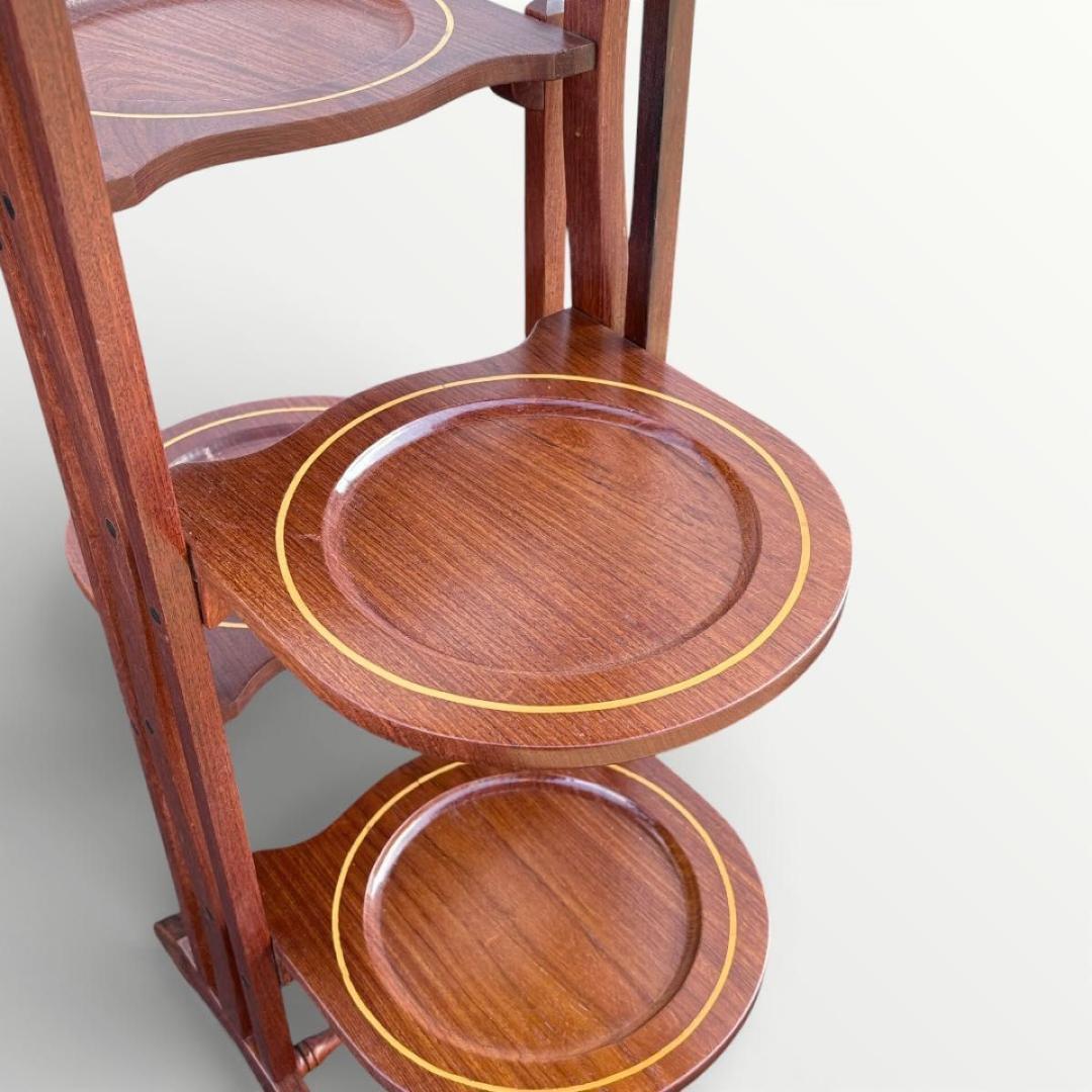 希少 英国アンティーク ケーキスタンド イギリス 折りたたみ