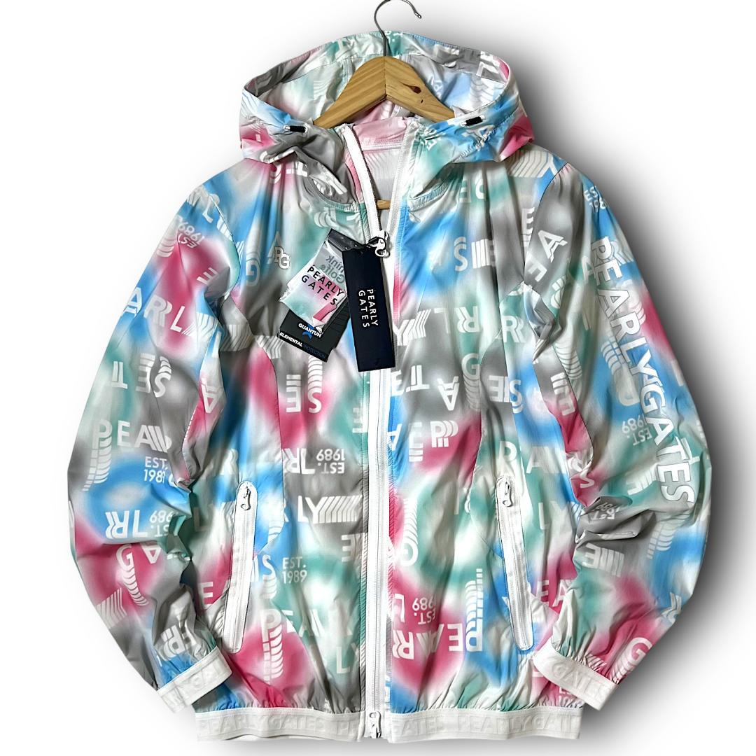 0 パーリーゲイツ グラデーション柄 ロゴ総柄 撥水 ジップブルゾン 030