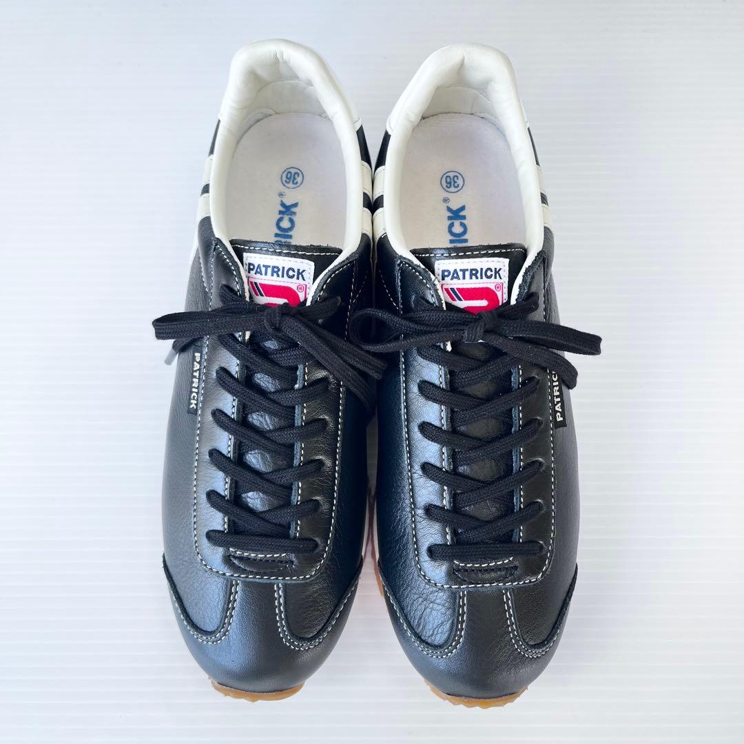 未使用級✨ PATRICK パトリック ネバダ2 スニーカー レザー 黒 23