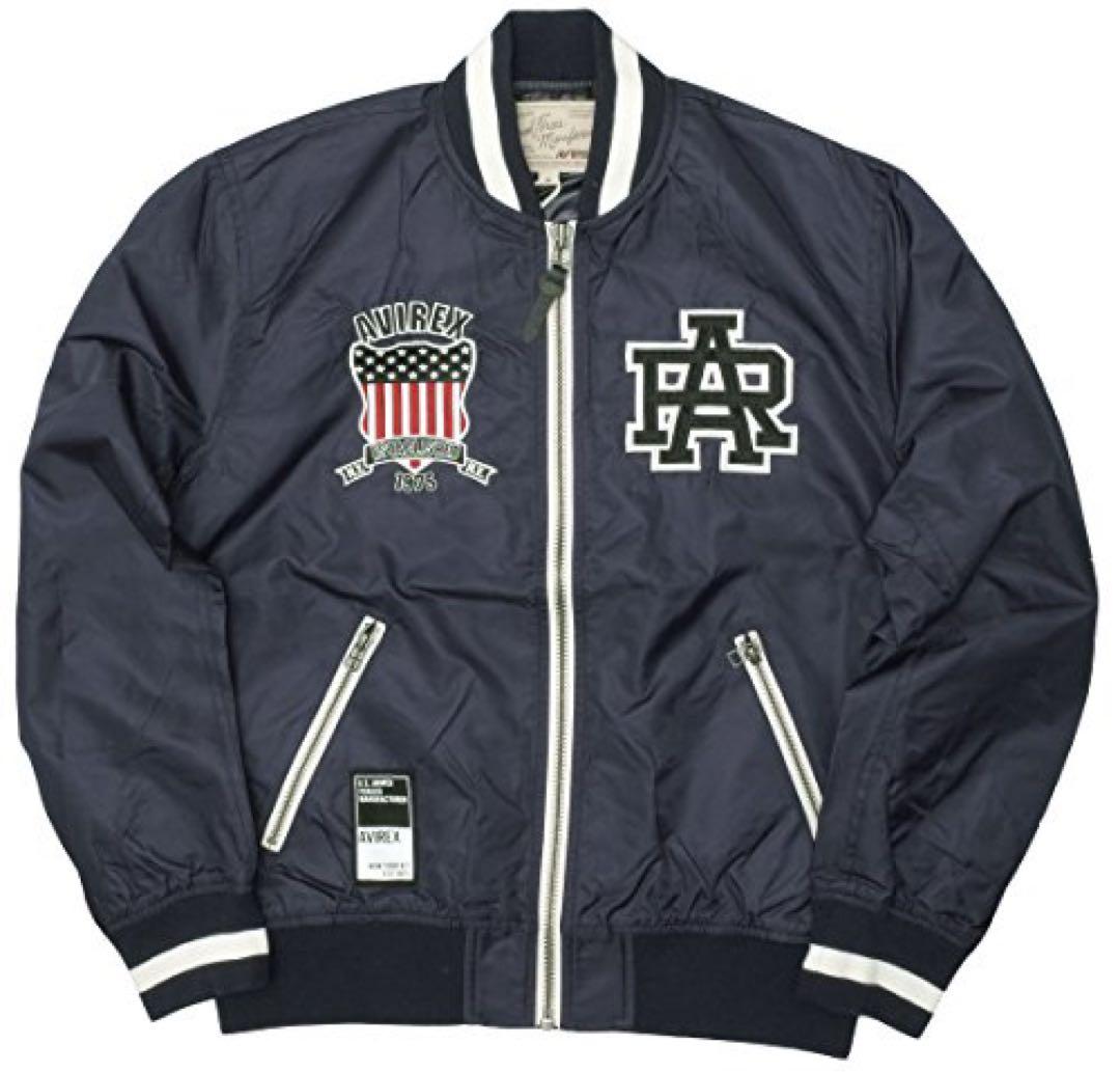 AVIREX バックアーチロゴワッペン MA-1 フライトジャケット L