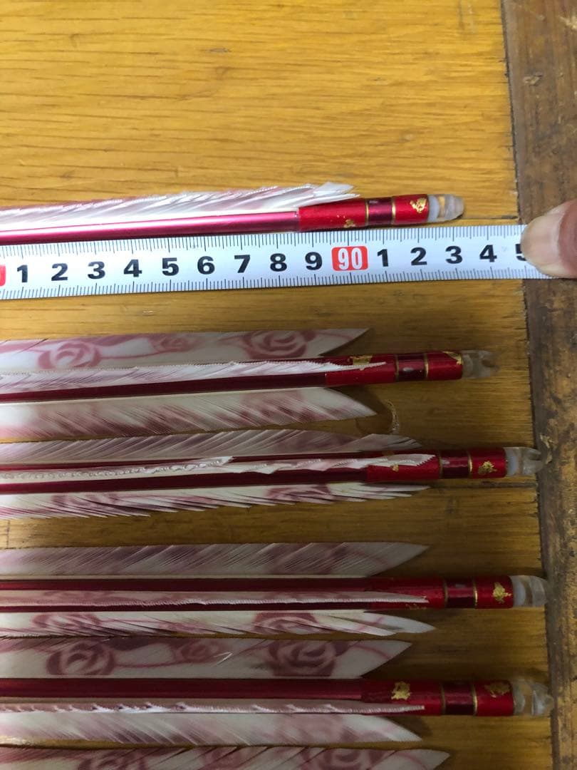 ケース付、矢のセット 赤黒 11本