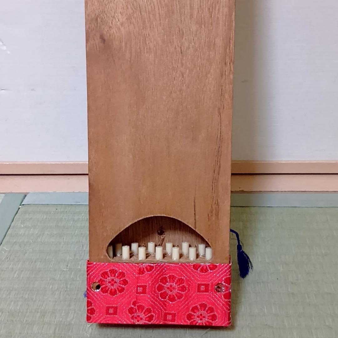 【週末特価】短箏 短琴 ミニ琴 二尺琴 13弦 和楽器 弦楽器 琴柱　60cm