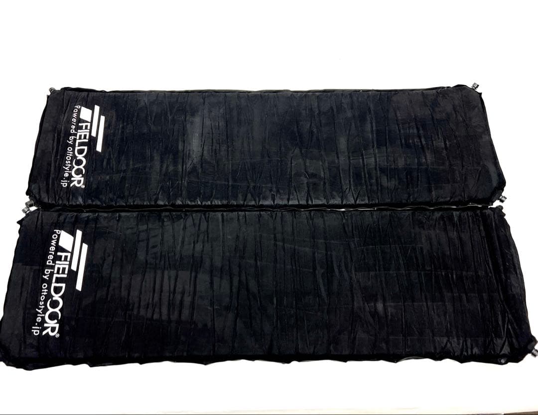 【美品】FIELDOOR 車中泊ペアマット 10cm厚 Sサイズ＋ペア枕付き