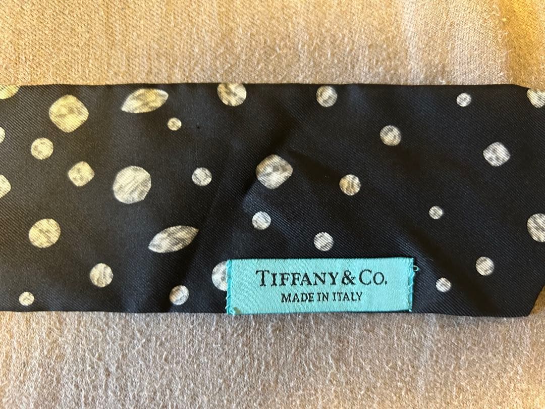 美品 ティファニー　スカーフ ブラック