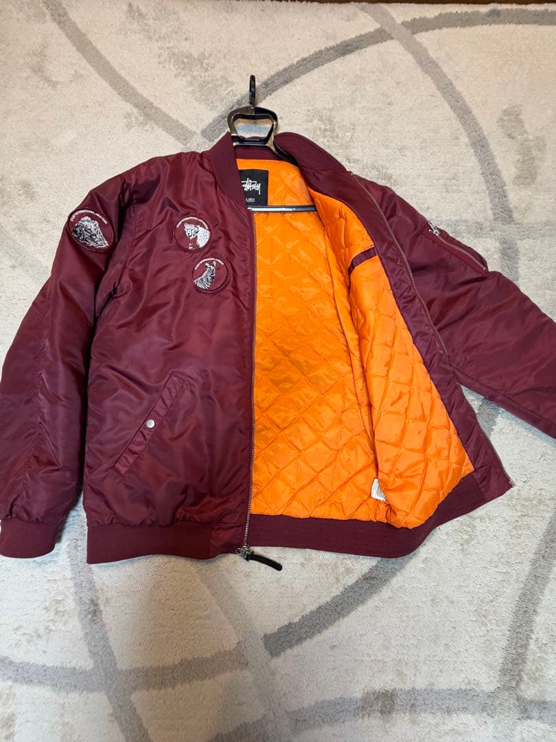 ステューシー　stussy ma-1 バーガンディ