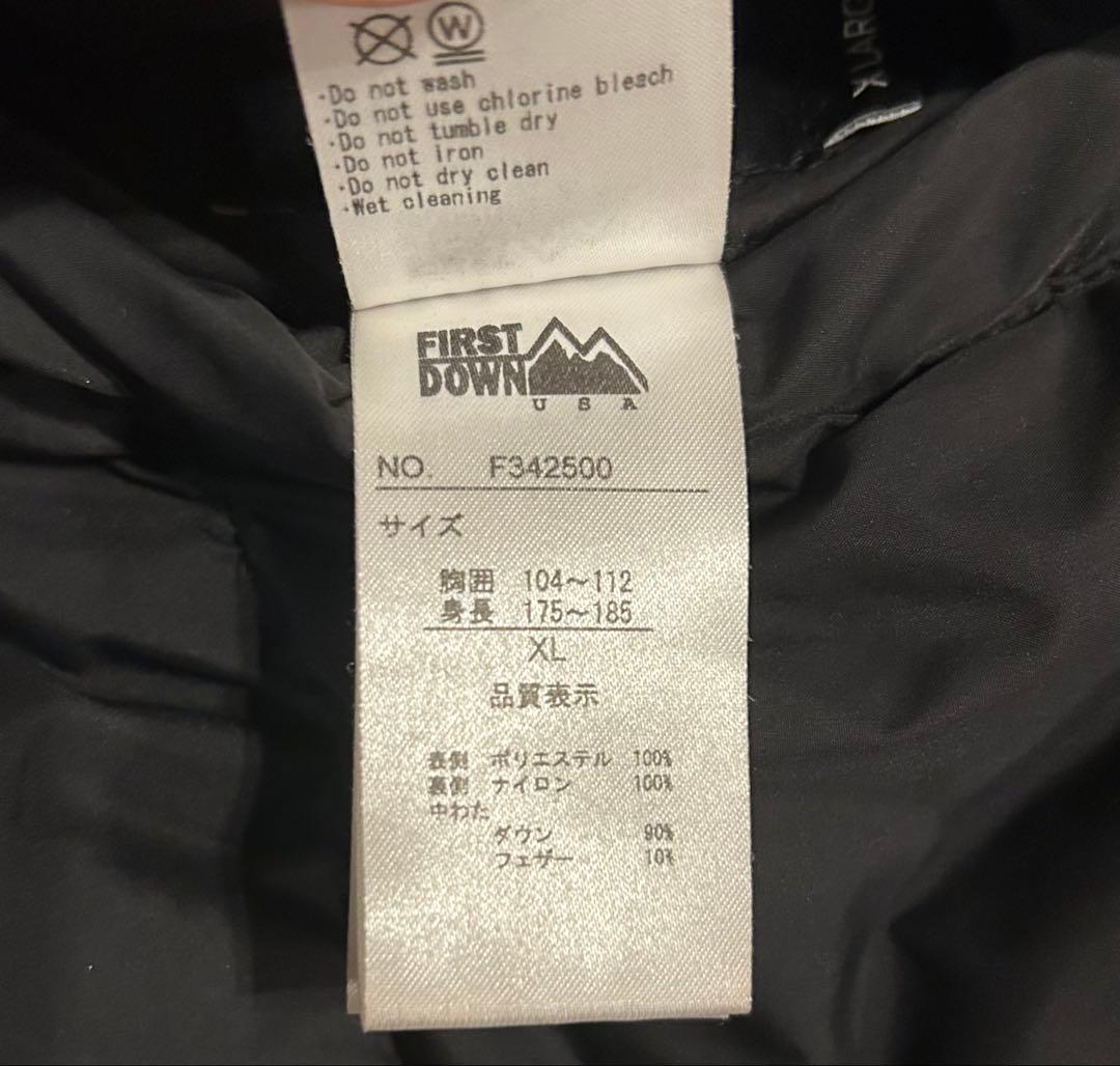 FIRST DOWN ダウンジャケット 黒