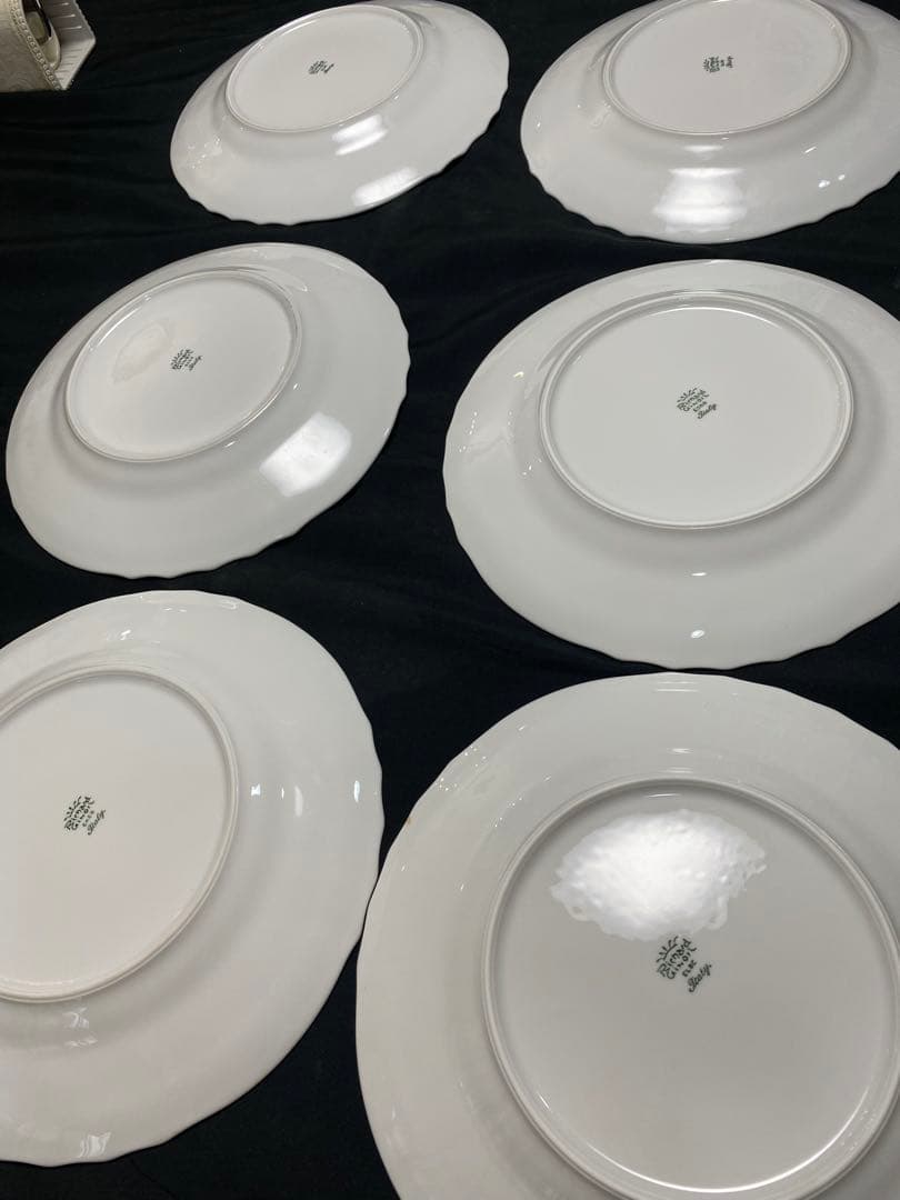 【美品】リチャードジノリ　ベッキオホワイト　ディナープレート26cm 6客セット