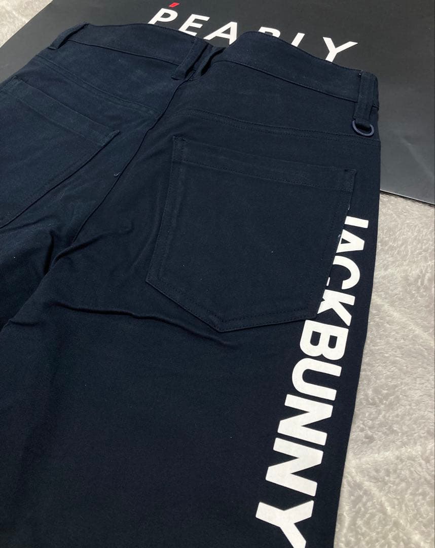 新品 パーリーゲイツ ジャックバニー 2WAYストレッチパンツ(4)サイズM/紺