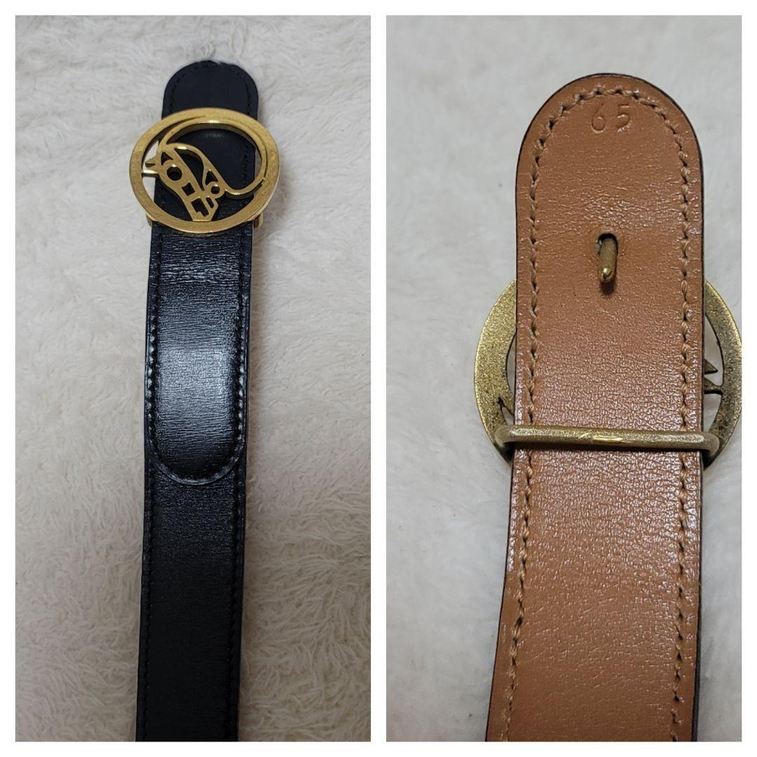 HERMES エルメス ホースバックル ベルト ヴィンテージ リバーシブル
