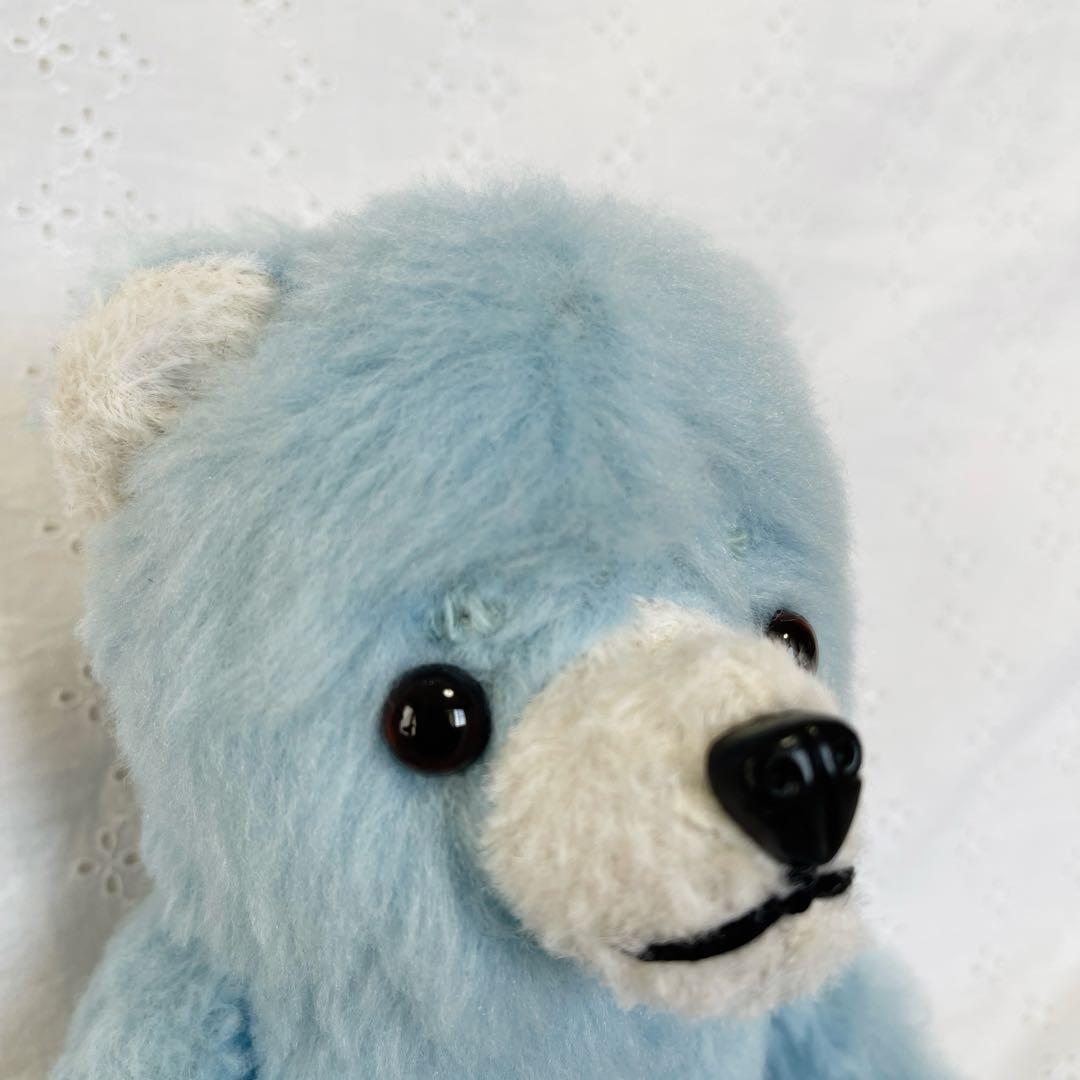 ドイツ　アンティークベア　ヴィンテージベア　珍しい水色ベア