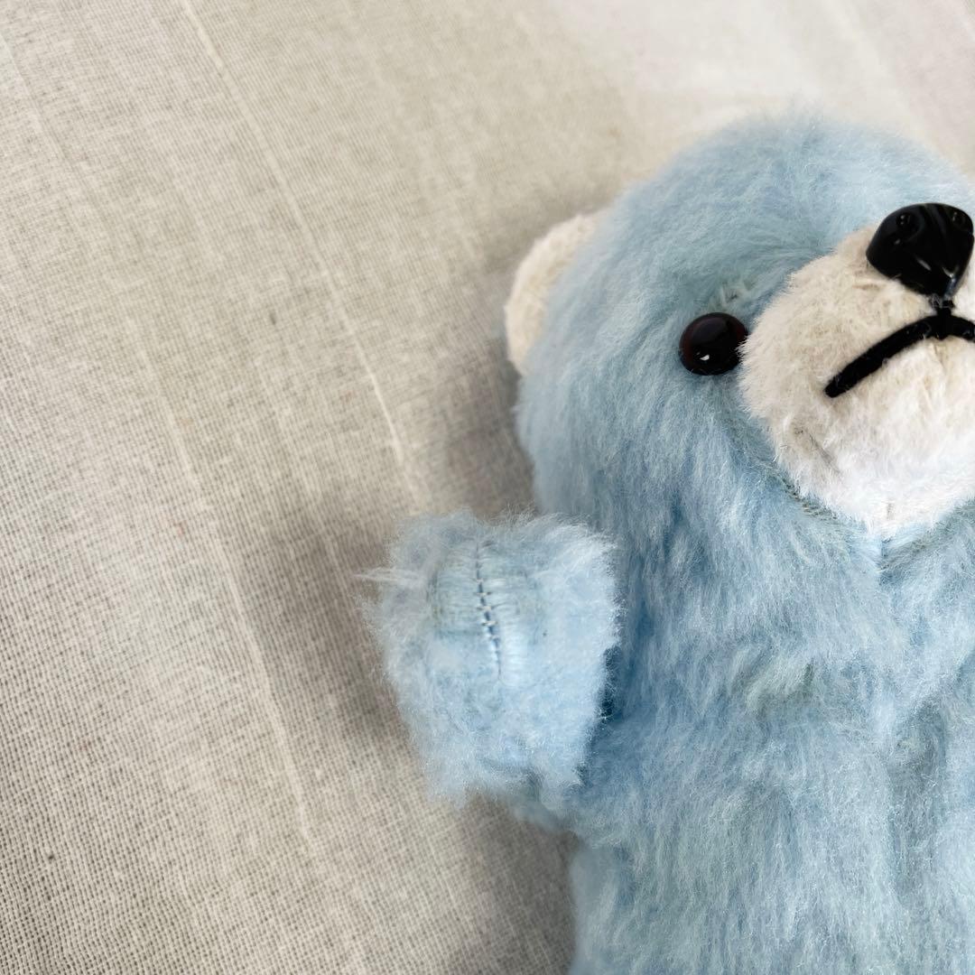 ドイツ　アンティークベア　ヴィンテージベア　珍しい水色ベア