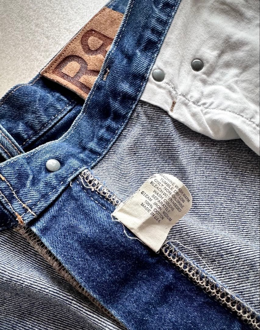 90sUSA製 RRL 初期インディゴデニム テーパード ビンテージ三ツ星黒