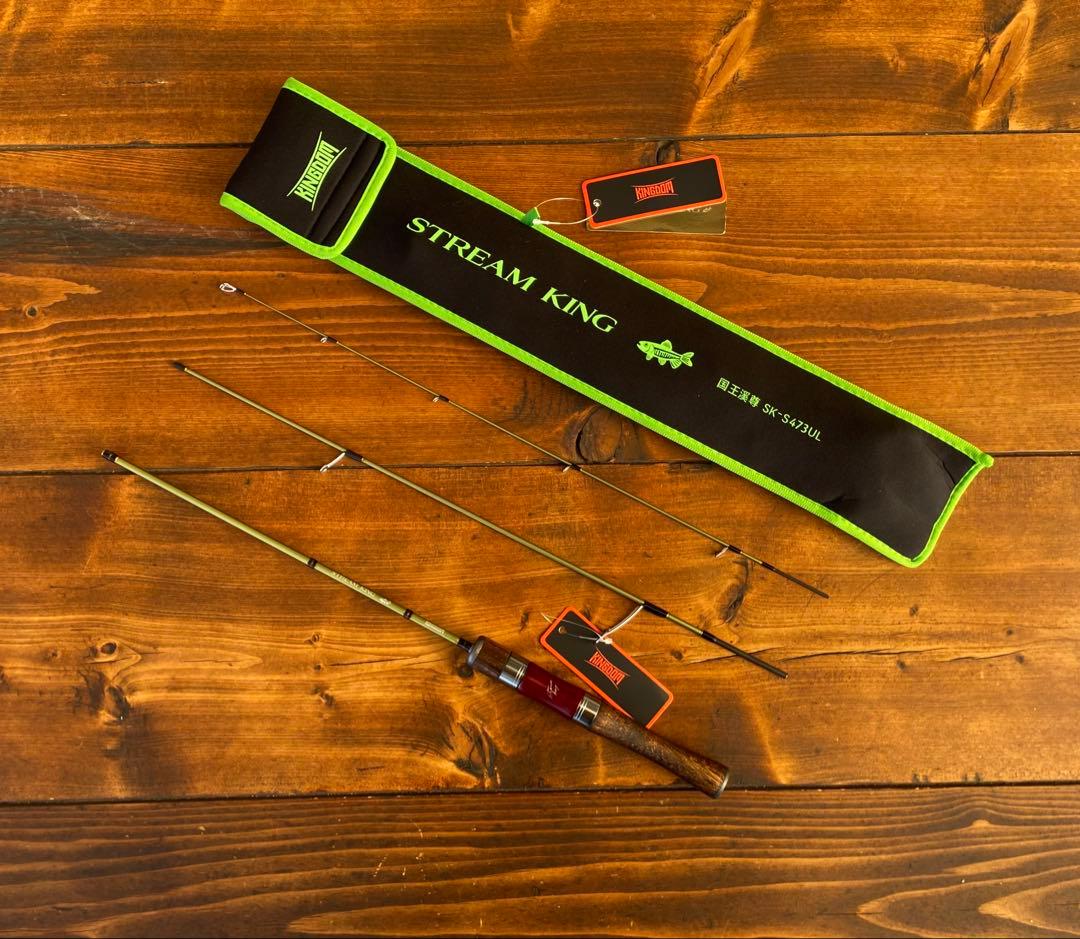 トラウトロッド　4ft7inch ウッドグリップ　パックロッド　天然木　渓流釣り