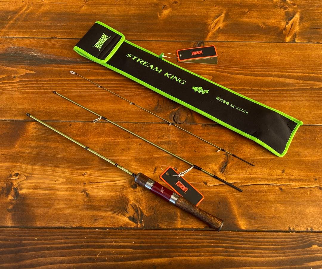 トラウトロッド　4ft7inch ウッドグリップ　パックロッド　天然木　渓流釣り