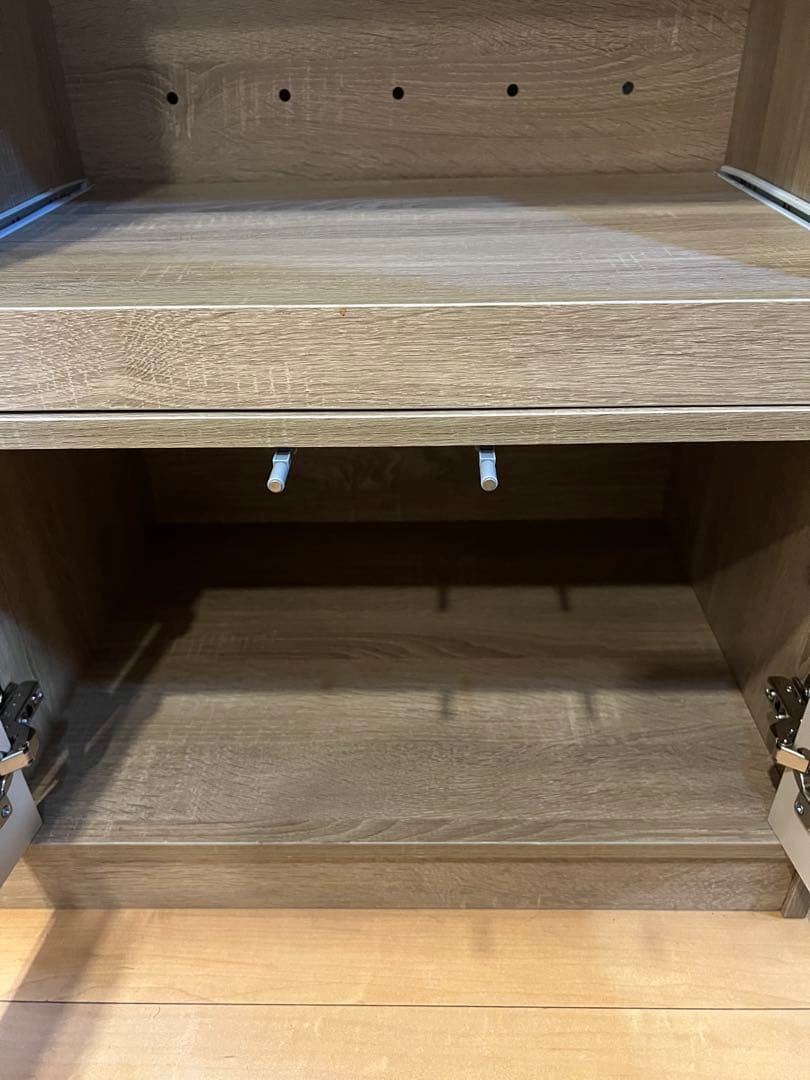 【ぴり様】食器棚 バイカラー レンジボード 幅90cm