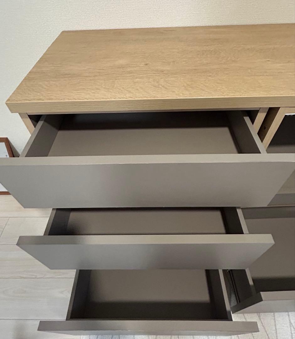 【送料込】Atom カップボード　キッチンボード＋ゴミ箱セット