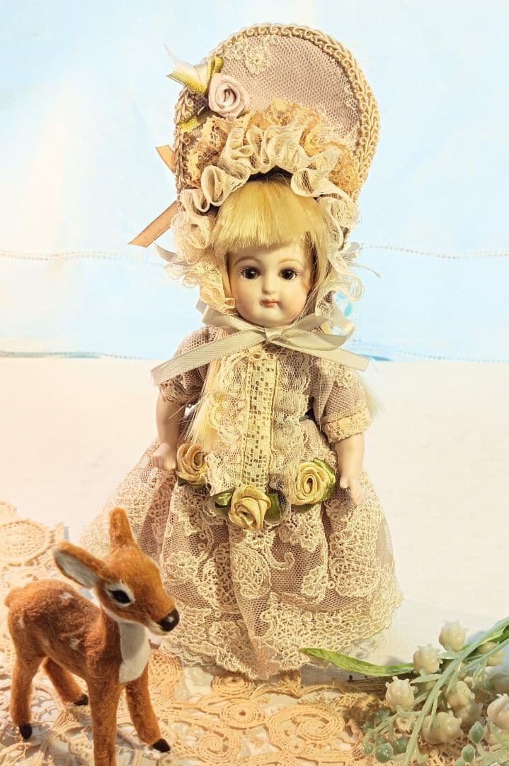 Handmade ビスクドール アウトフィット ミニョネット 約18cm前後用