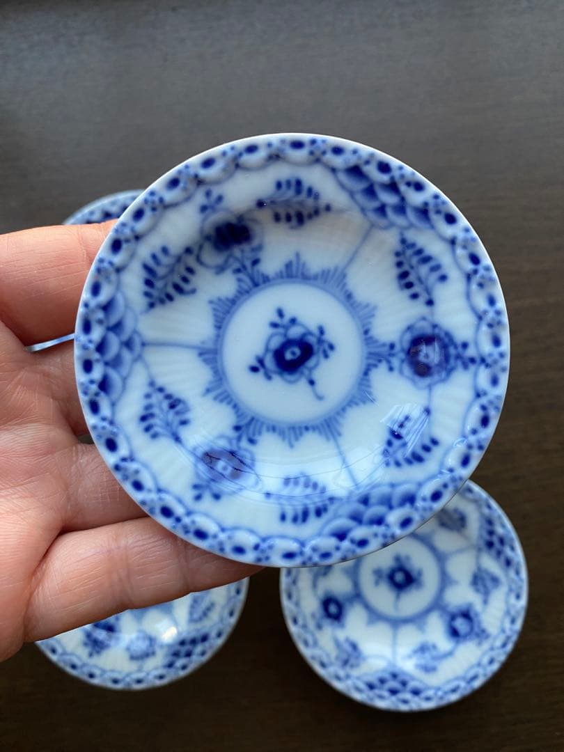 と*ん様 ロイヤルコペンハーゲンブルーフルーテッドハーフレース1/504 の4枚