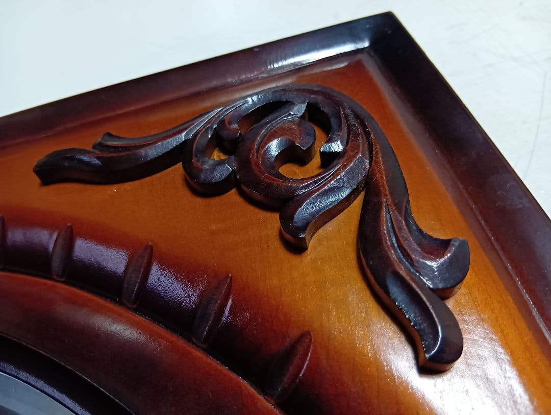 1970's　アラベスク　コロニアル　ウッド　オーバル　ウォール　ミラー