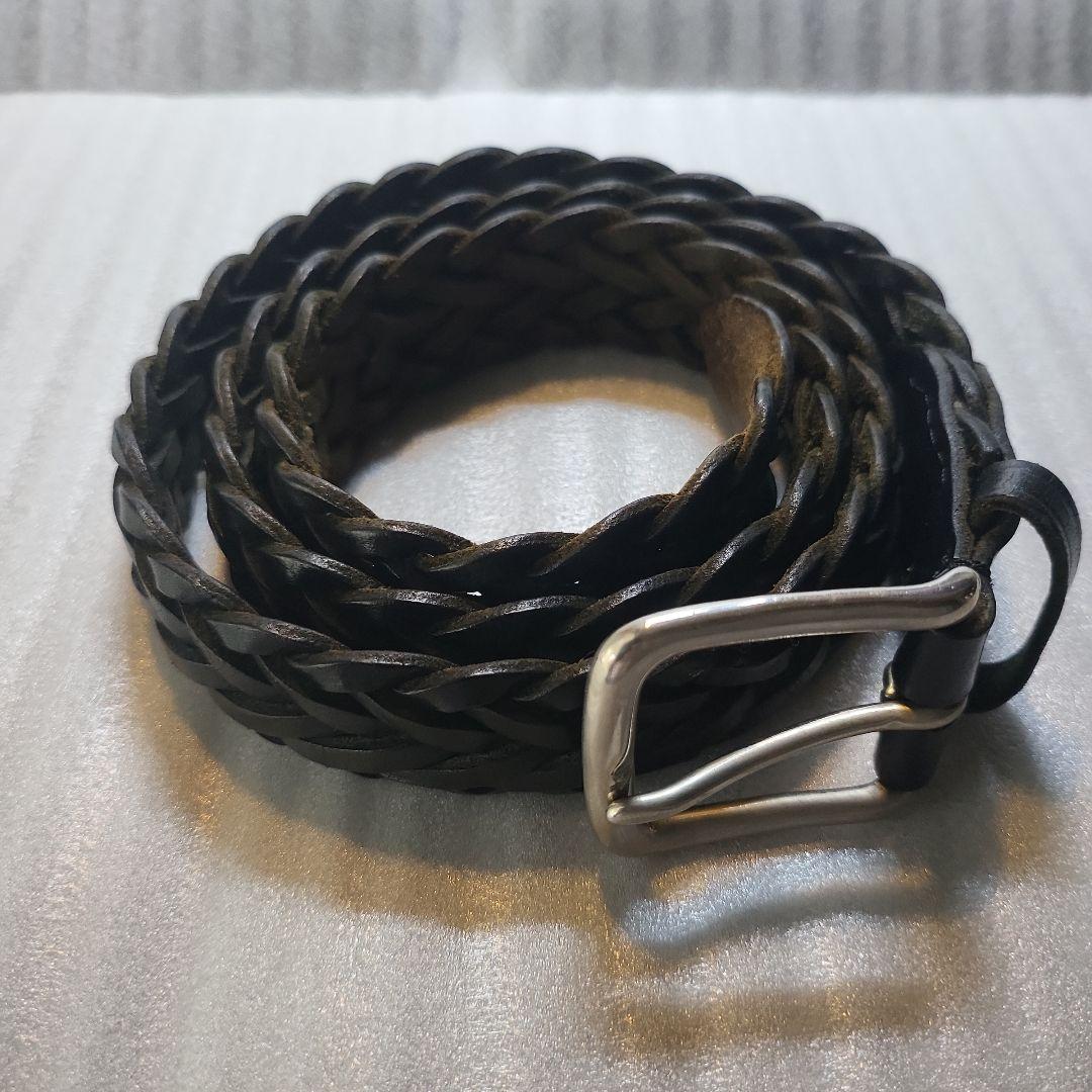 ホワイトハウスコックス レザーメッシュベルト ブラック 32Whitehouse