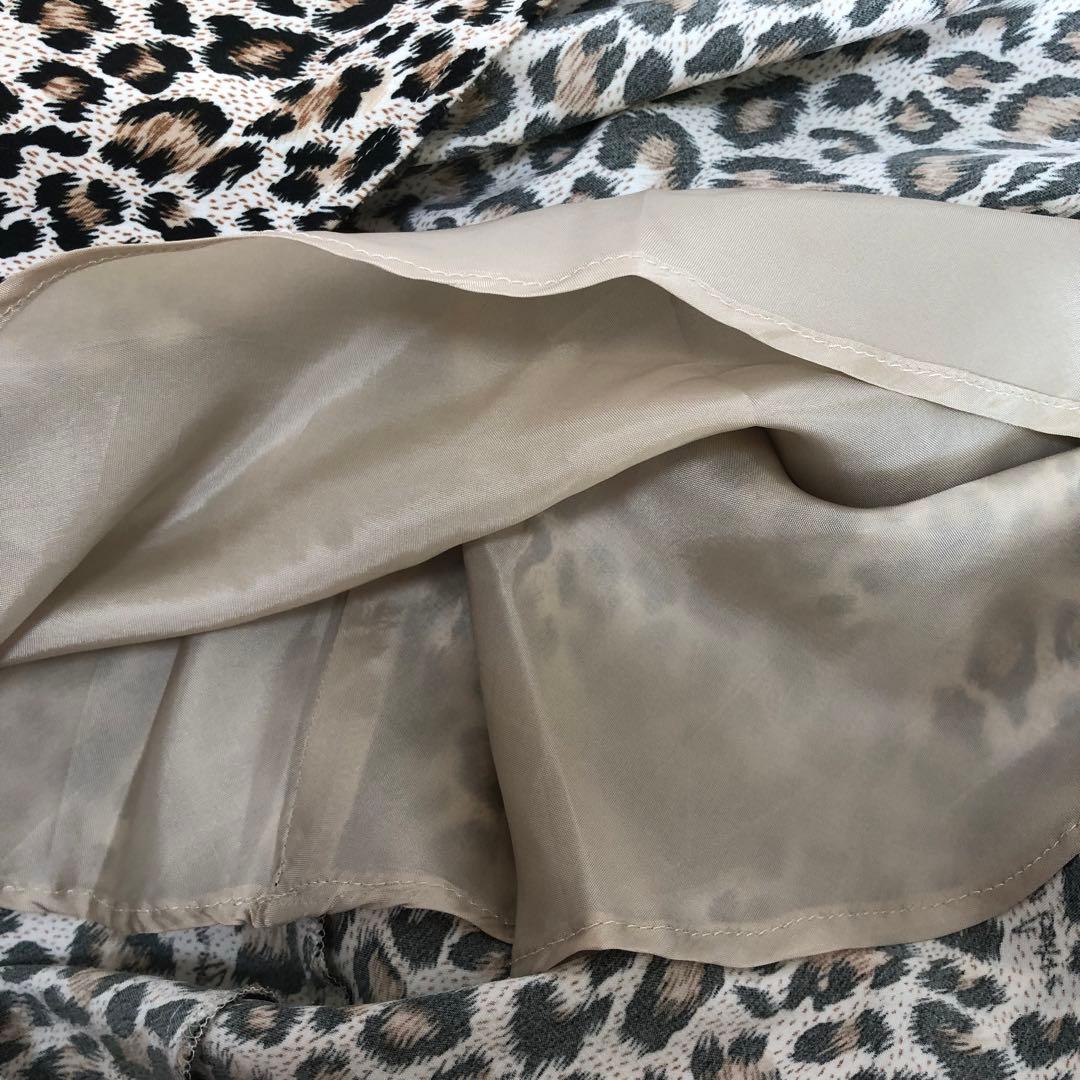 Whim Gazette レオパードバイアスマキシスカート 38 ベージュ