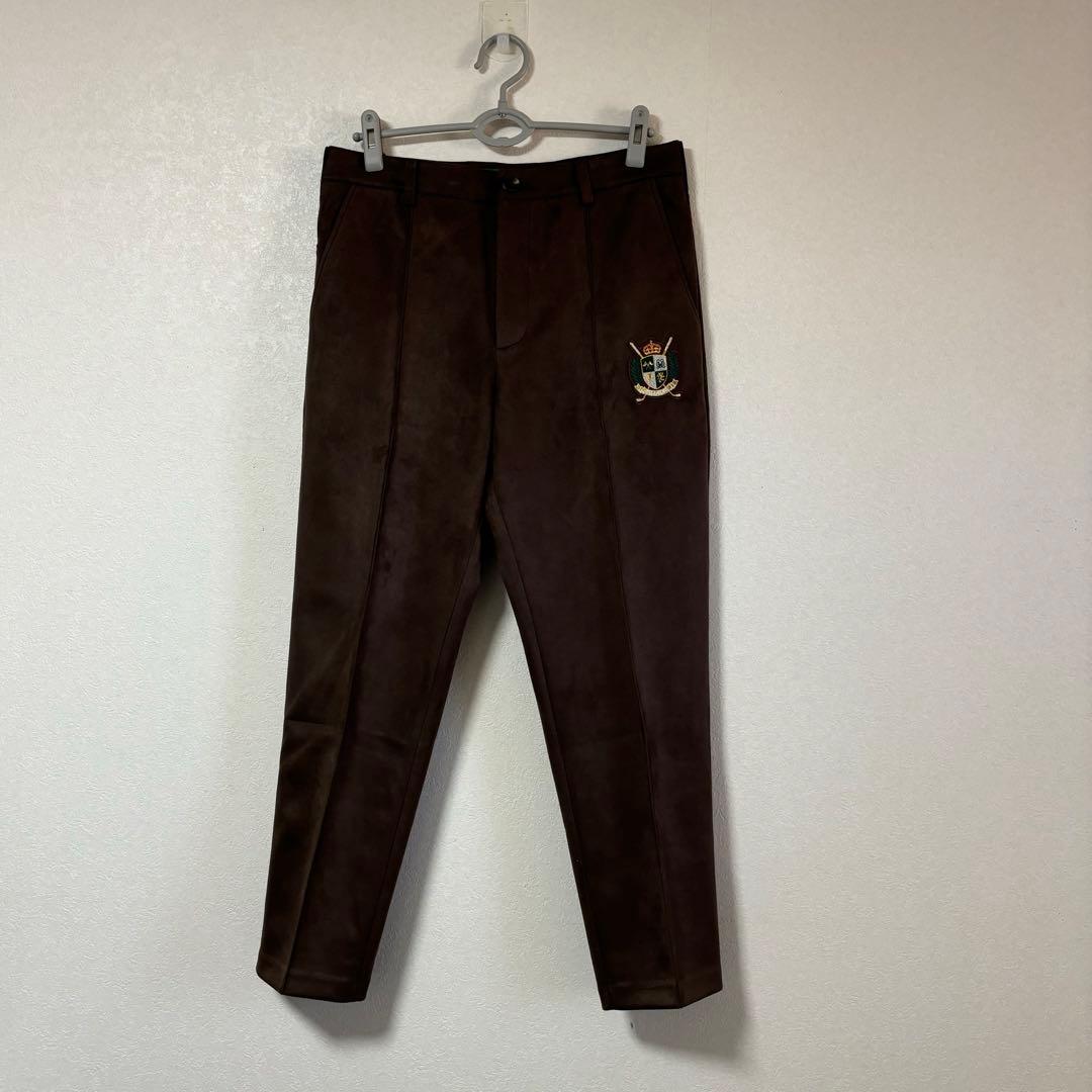 BELLMORE ベルモア　ゴルフ　ストレッチパンツ　スエード　ブラウン　L