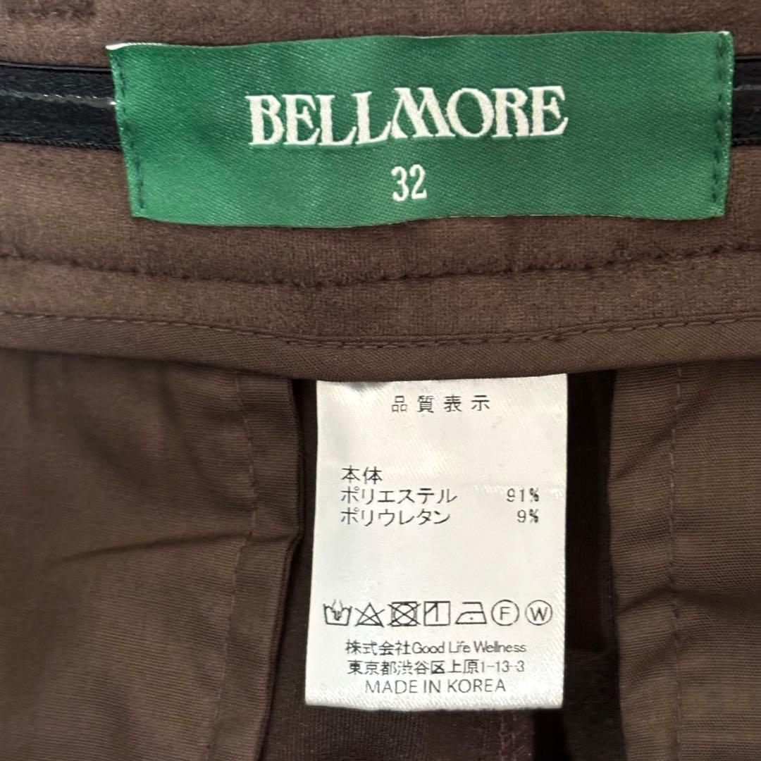 BELLMORE ベルモア　ゴルフ　ストレッチパンツ　スエード　ブラウン　L