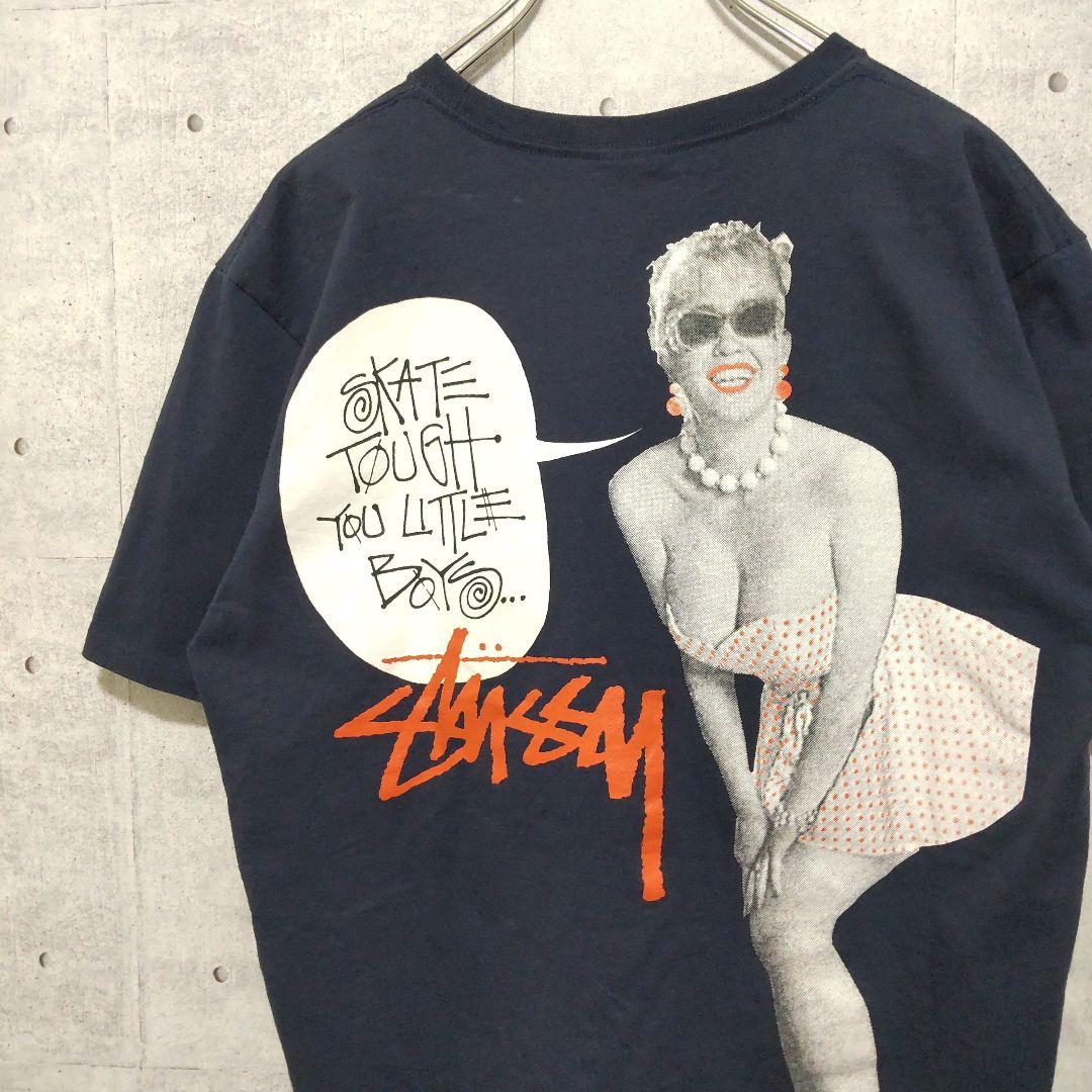STUSSY ステューシー 半袖Tシャツ ネイビー Mサイズ マリリンモンロー