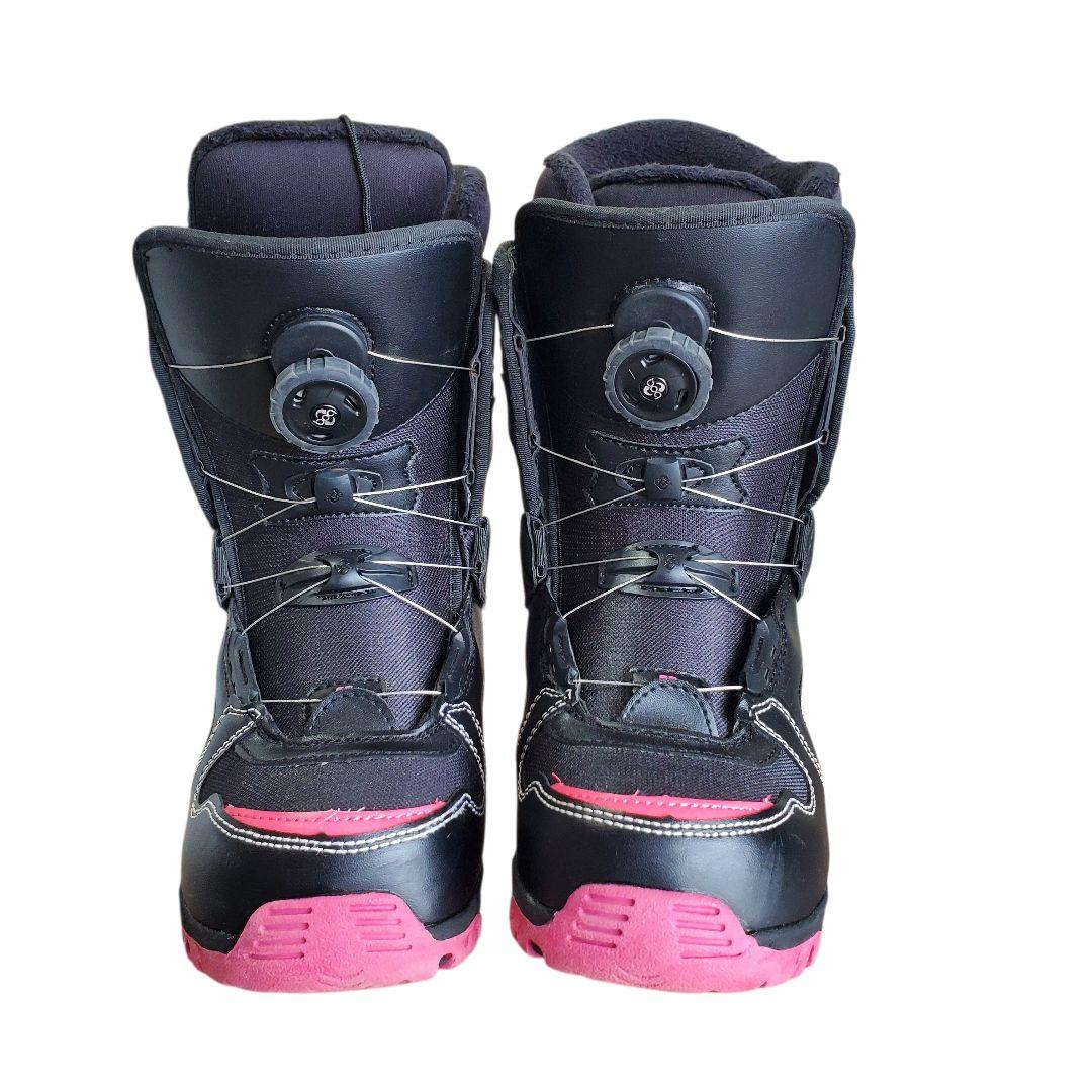 【美品】スノーボードブーツ 女性用 23.0 ブラック/ピンク
