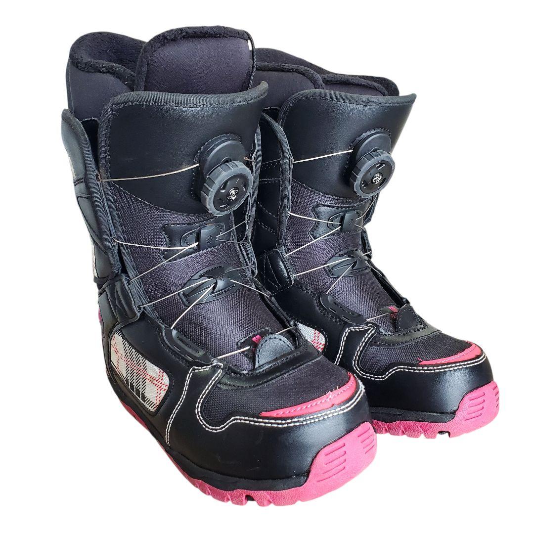 【美品】スノーボードブーツ 女性用 23.0 ブラック/ピンク