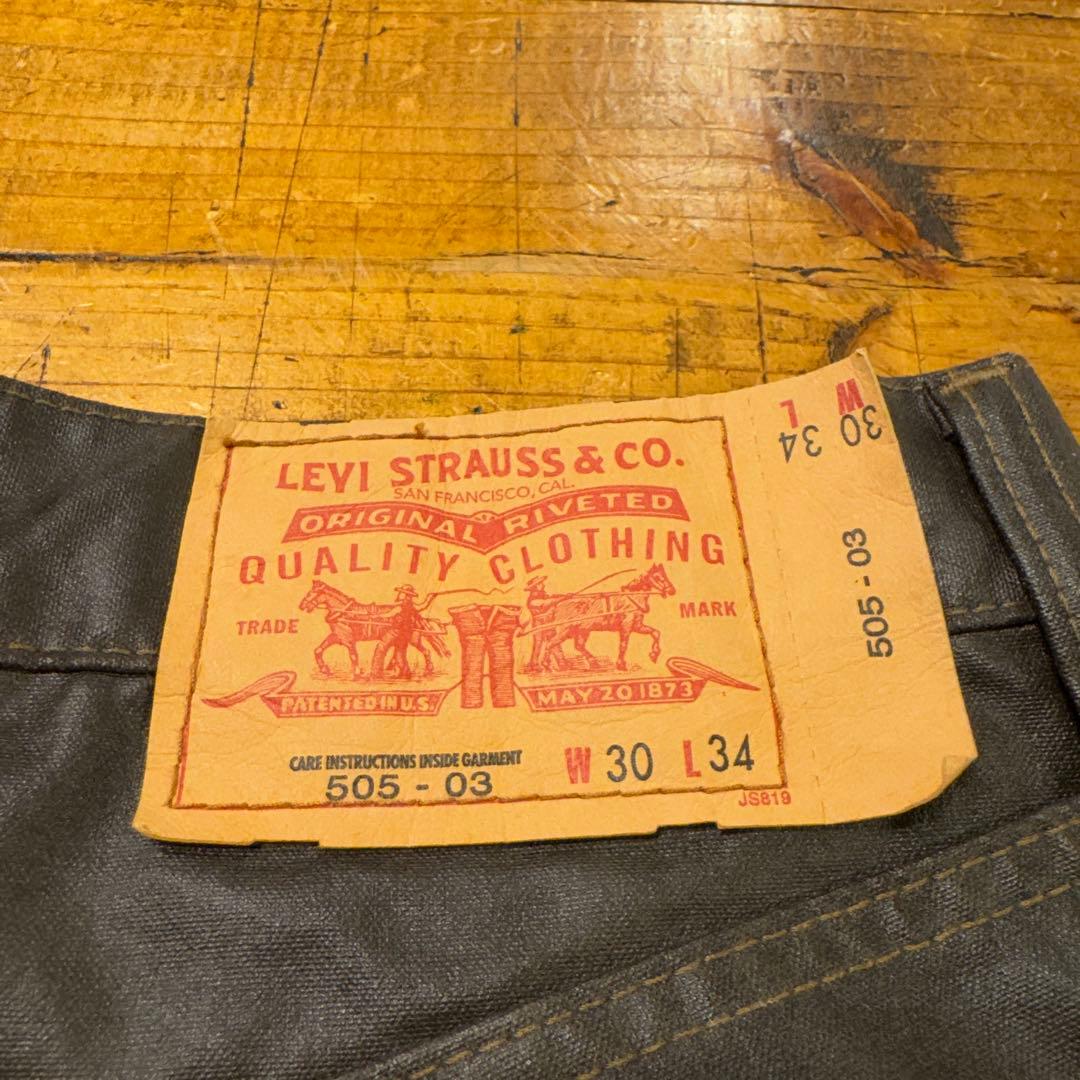 極希少 00's vintage Levi's 505-03 コーティングパンツ