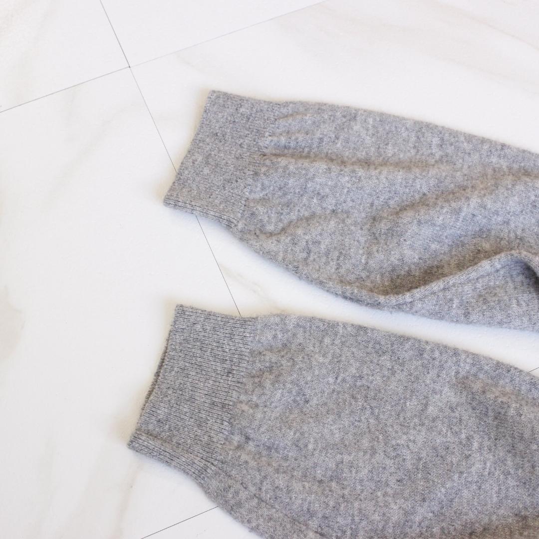 PAPAS PLUS GOLF カシミヤアンゴラハーフジップニット LLサイズ