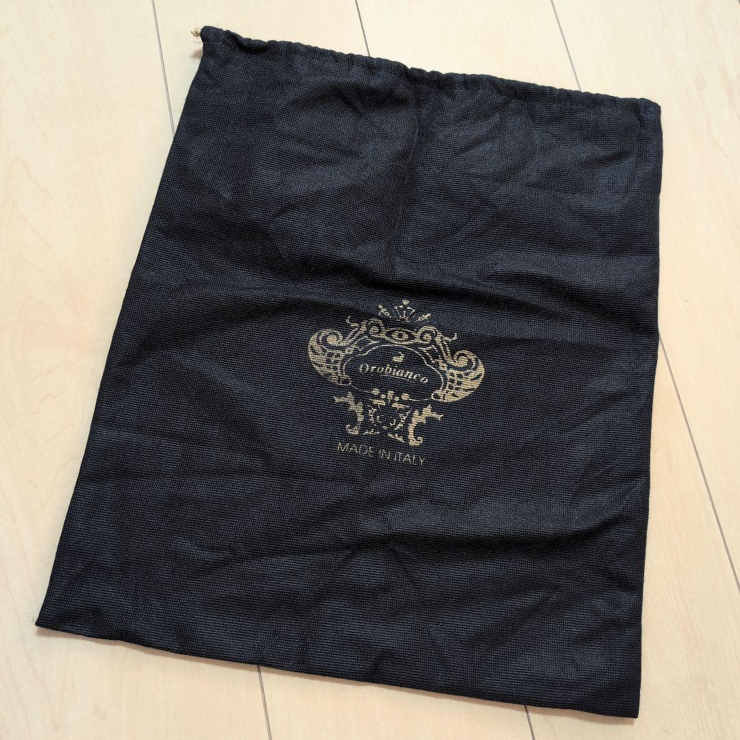 新品・タグ付】Orobianco メンズ ブラック ボディバッグ 保存袋付