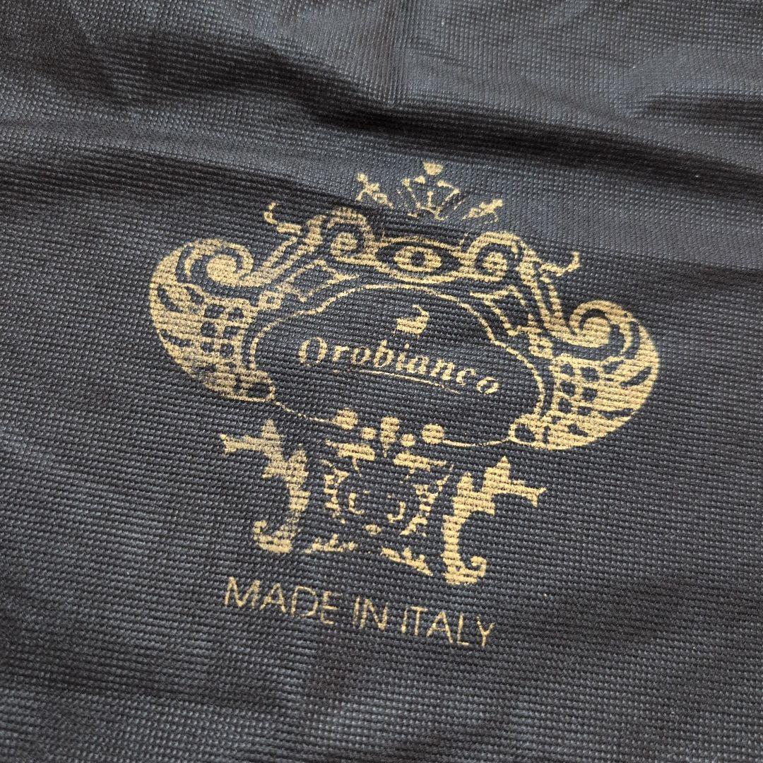 新品・タグ付】Orobianco メンズ ブラック ボディバッグ 保存袋付
